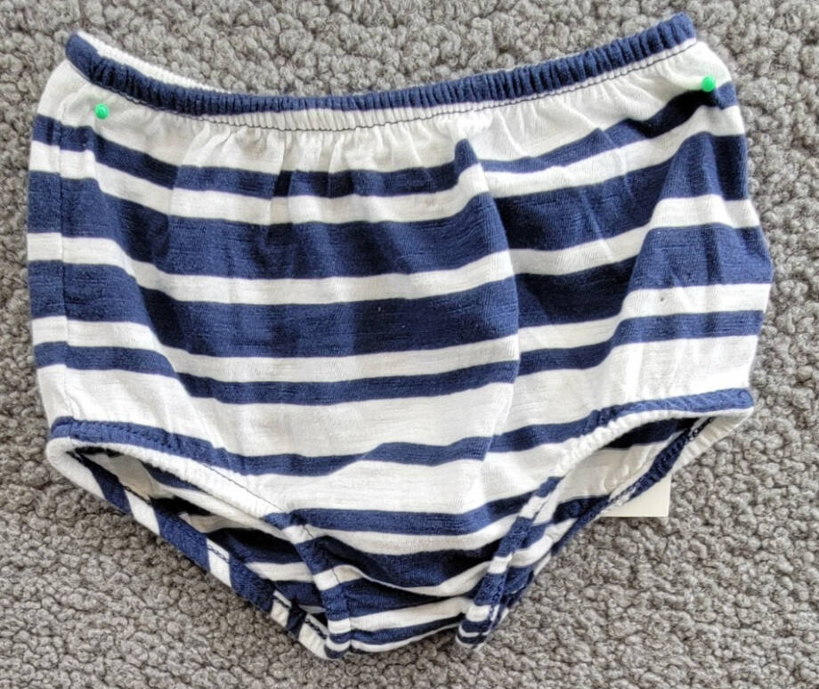 Ralph Lauren Nautical-Inspired Smocked Dress W/ Bloomers Girl's 3M Navy 2pc.