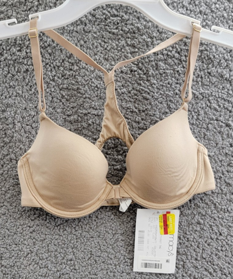 Natori Euphoria Front-Close Bra Women's 32A Cafe Adjustable Straps Lined Cups
