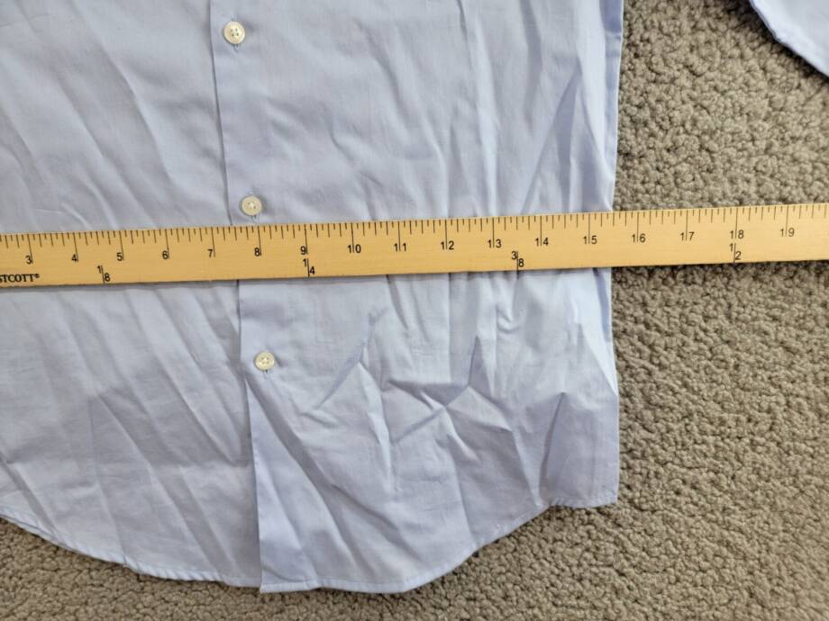 Michael Kors Plain Button-Up Dress Shirt Big Boys 10R Light Blue Long Sleeve