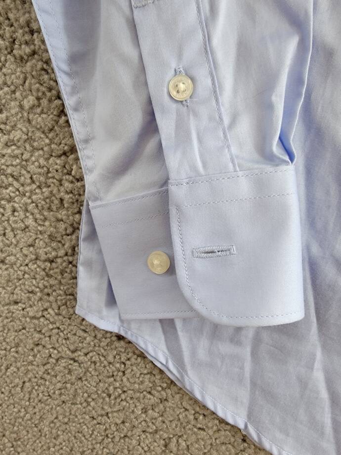 Michael Kors Plain Button-Up Dress Shirt Big Boys 10R Light Blue Long Sleeve