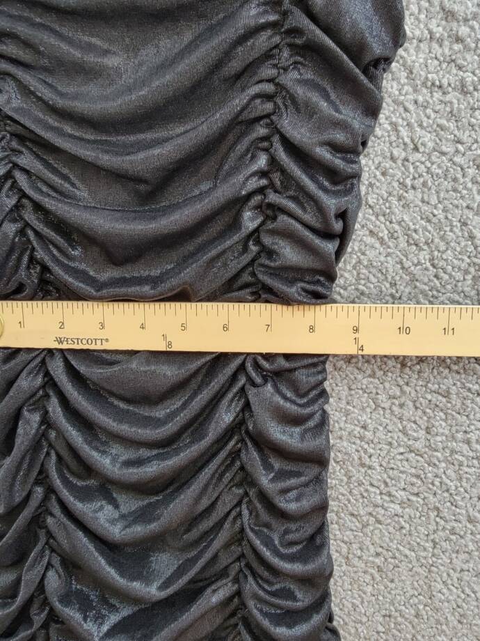 With Jules Ruched Sleeveless Dress Big Girls L Black Sweetheart Neck Back Zip