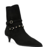 Valentino Garavani 45mm Rockstud Boots Women's 35/4.5US Black Buckle Closure