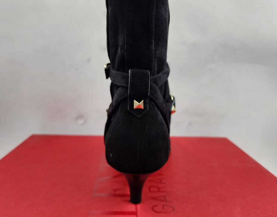 Valentino Garavani 45mm Rockstud Boots Women's 35/4.5US Black Buckle Closure
