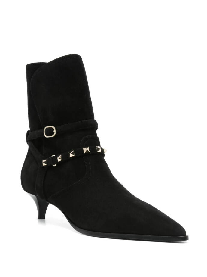 Valentino Garavani 45mm Rockstud Boots Women's 35.5/5US Black Buckle Closure