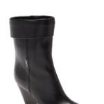 Saint Laurent Niki Pointed Toe High Heel Booties Womens 35/5 US Nero Cuff Detail