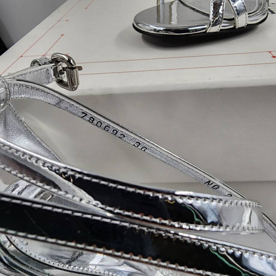 Alexander McQueen Strappy High Heel Sandals Women's 36/6 US Silver Ankle Strap