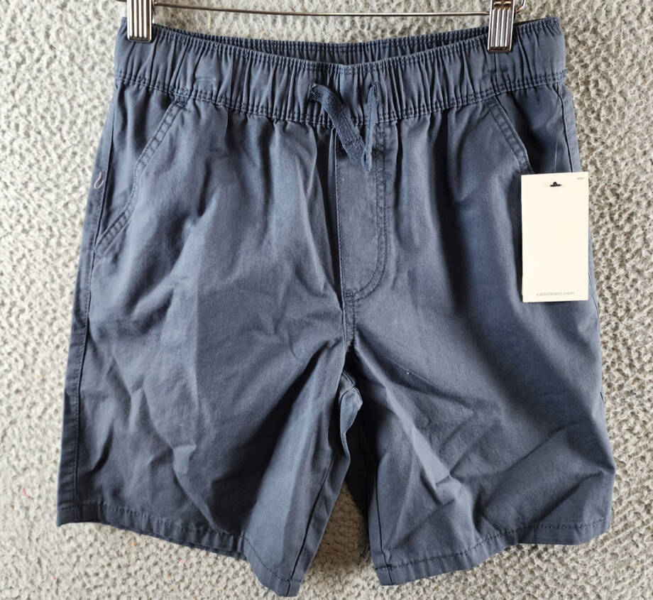 Calvin Klein Loose Modern Pull-On Shorts Big Boys M Hemisphere Blue Drawstring