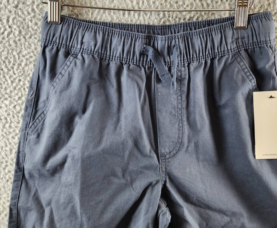 Calvin Klein Loose Modern Pull-On Shorts Big Boys M Hemisphere Blue Drawstring