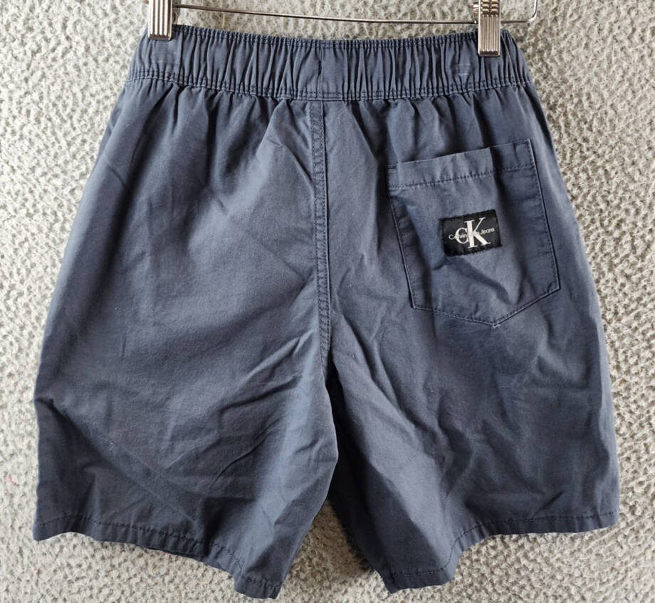 Calvin Klein Loose Modern Pull-On Shorts Big Boys M Hemisphere Blue Drawstring