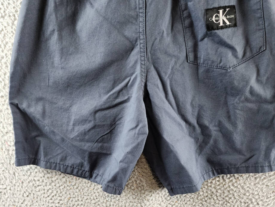 Calvin Klein Loose Modern Pull-On Shorts Big Boys M Hemisphere Blue Drawstring