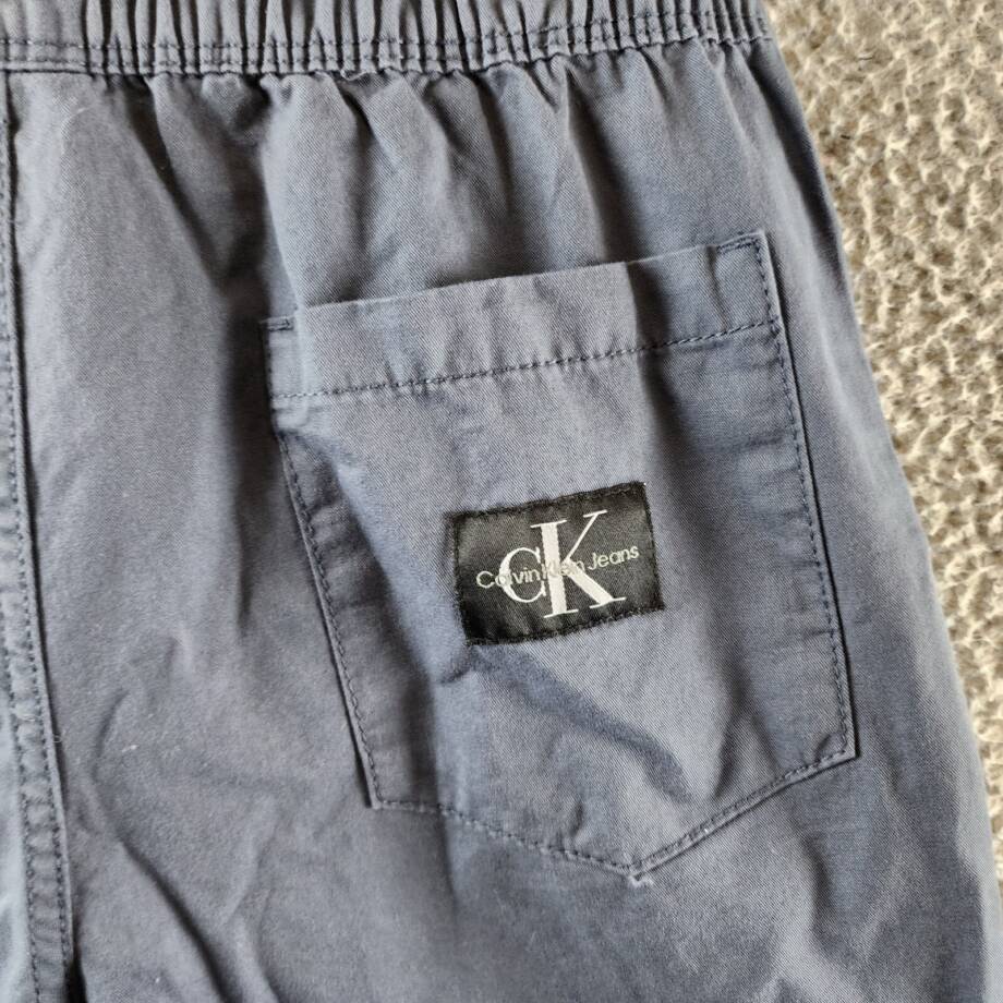 Calvin Klein Loose Modern Pull-On Shorts Big Boys M Hemisphere Blue Drawstring
