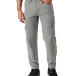 BASS OUTDOOR Essential Tech Cargo Pants Men's 34 Castor Gray Button Zip Closure