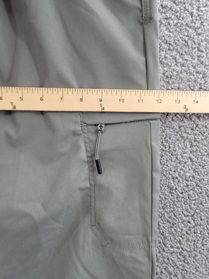 BASS OUTDOOR Essential Tech Cargo Pants Men's 34 Castor Gray Button Zip Closure