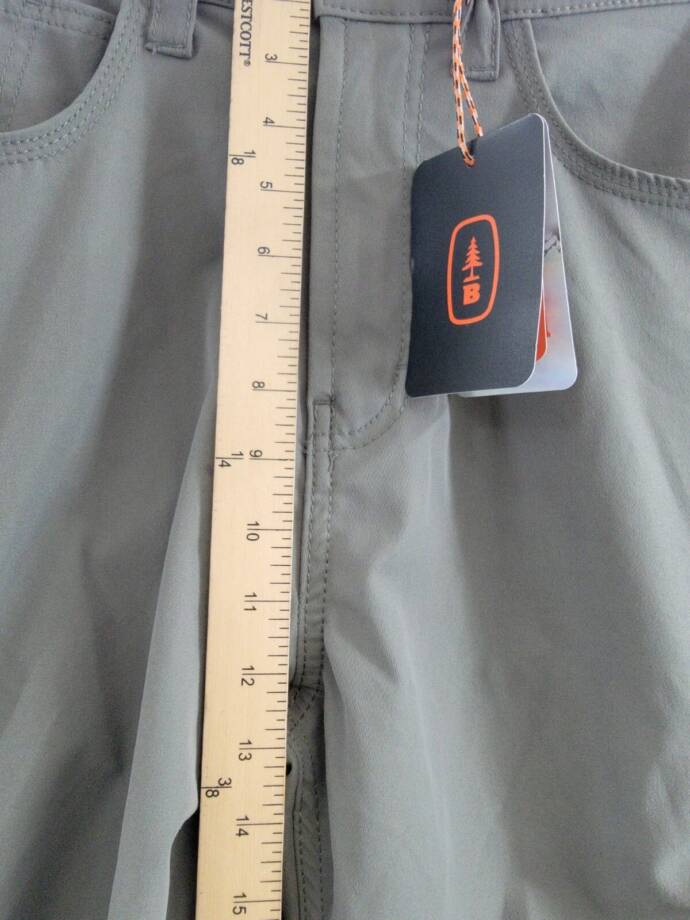 BASS OUTDOOR Essential Tech Cargo Pants Men's 34 Castor Gray Button Zip Closure