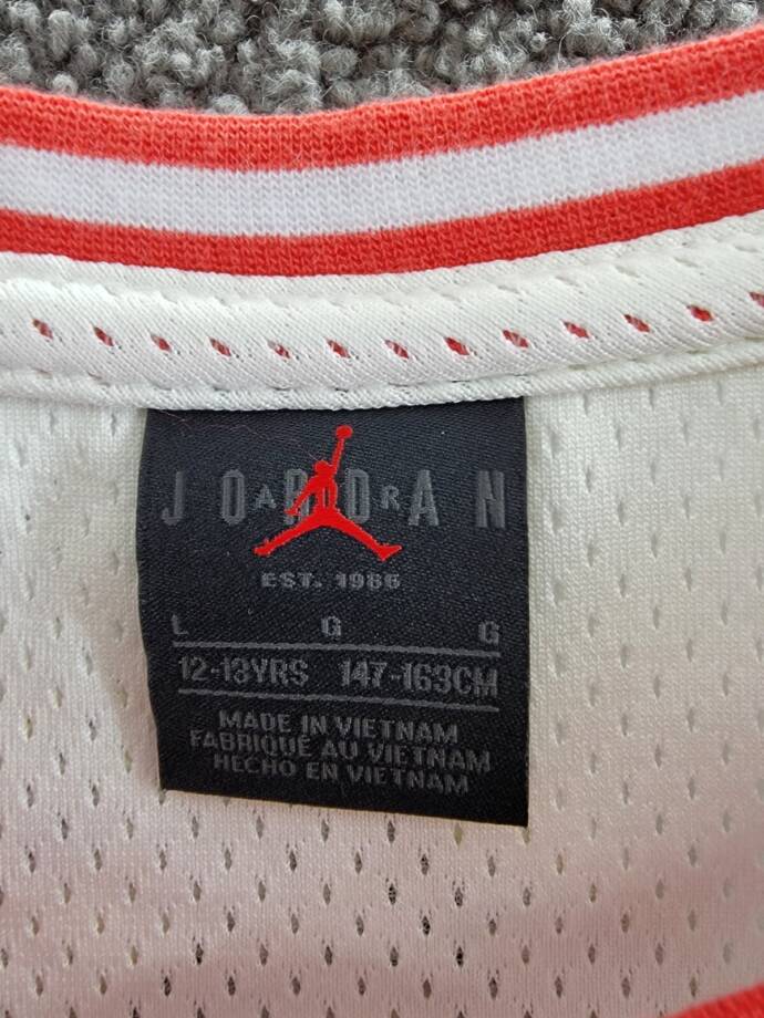 JORDAN Chicago Bulls Jordan 23 Jersey Top Boys' L White Multi Crewneck Pullover