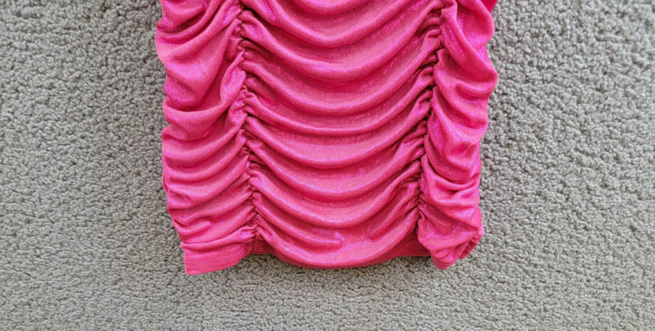With Jules Ruched Sleeveless Dress Big Girls' XL Bright Pink Back Zip Closure