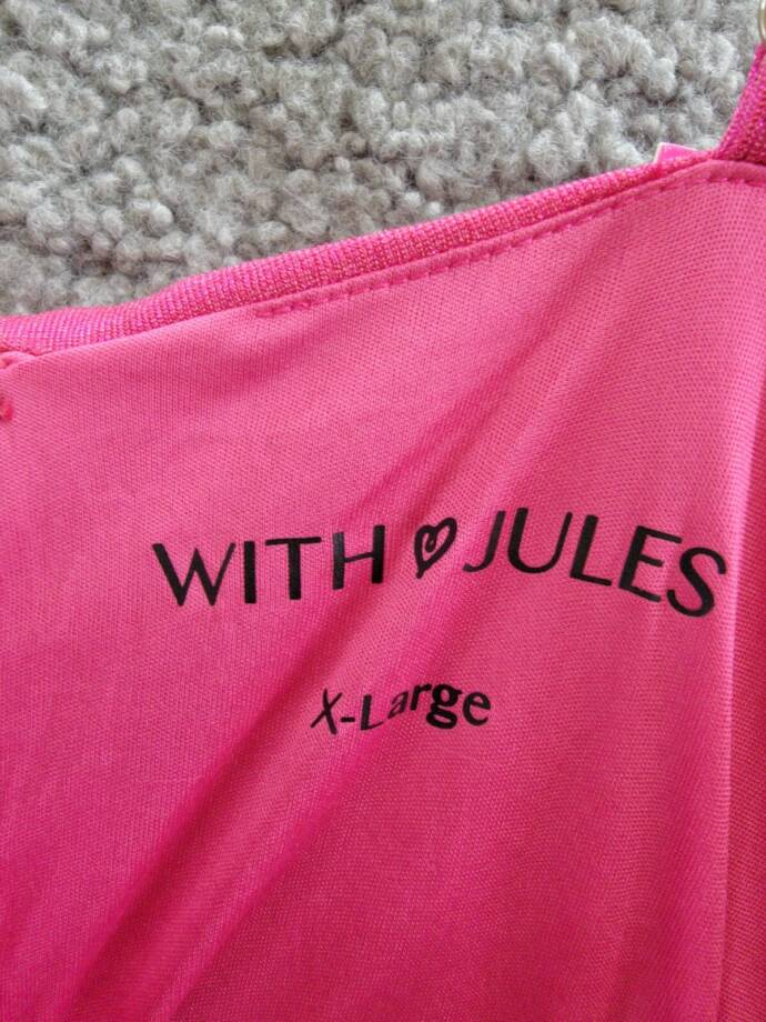 With Jules Ruched Sleeveless Dress Big Girls' XL Bright Pink Back Zip Closure