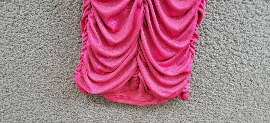 With Jules Ruched Sleeveless Dress Big Girls' XL Bright Pink Back Zip Closure