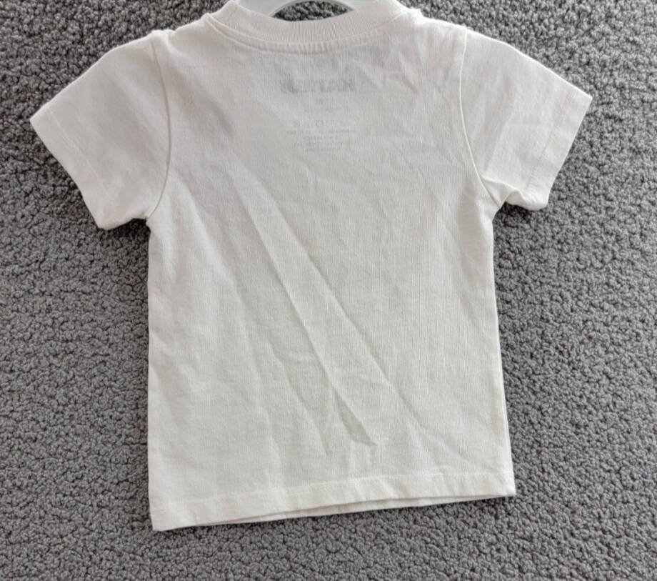 KatieJnyc Camp Tee Girls' M Vintage White Multi Crewneck Short Sleeve Pullover