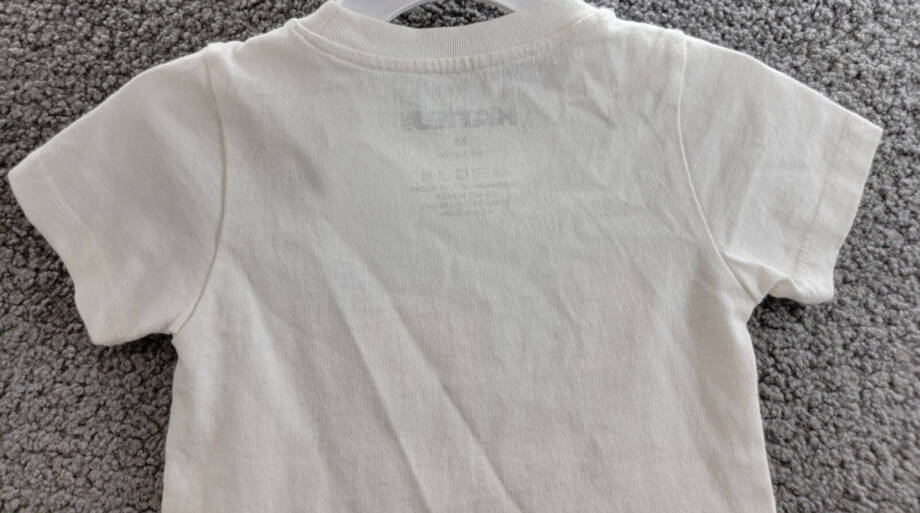 KatieJnyc Camp Tee Girls' M Vintage White Multi Crewneck Short Sleeve Pullover