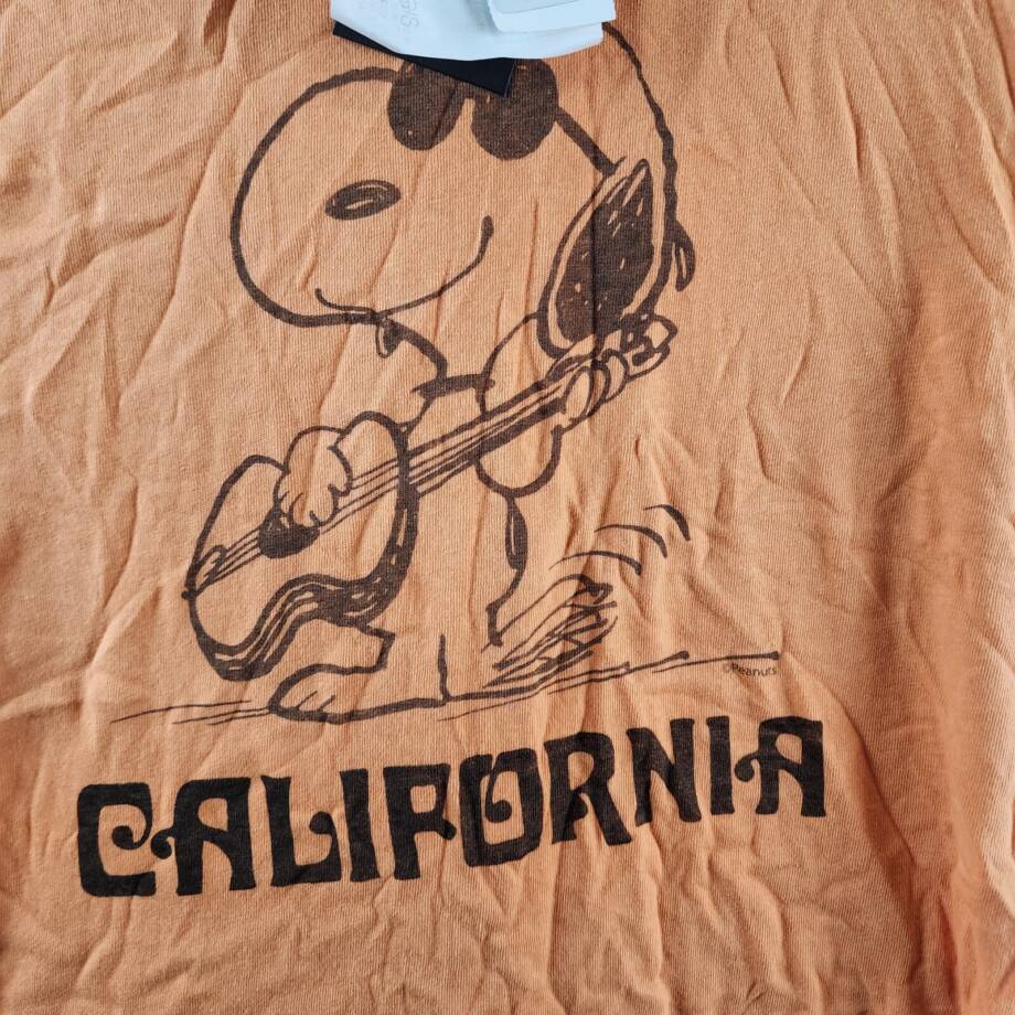 Junk Food Clothing Snoopy California Vintage T-Shirt Men's XL Copper Tan S/S