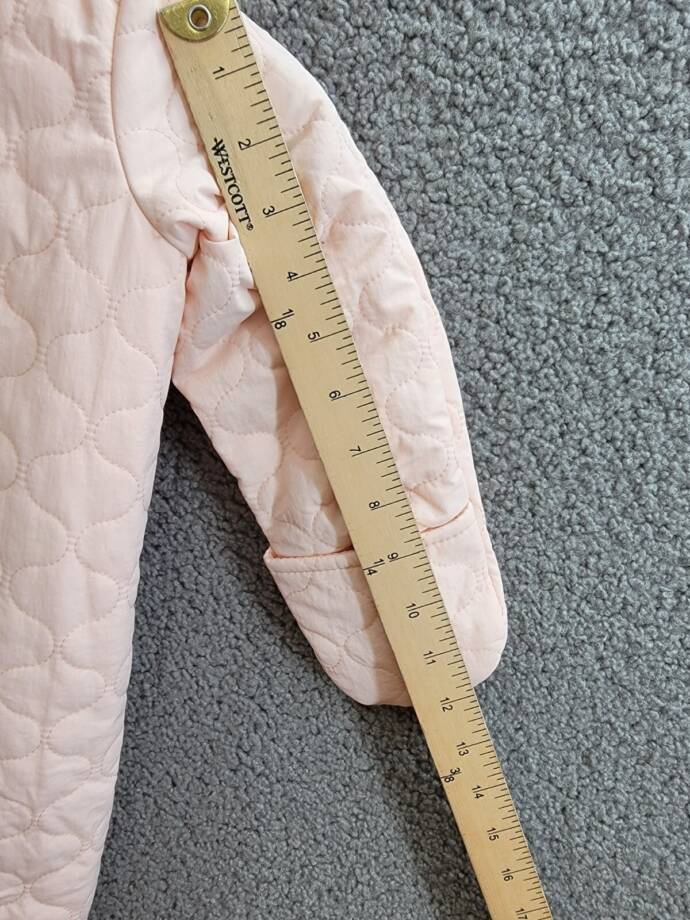 First Impressions Hooded Quilted Footed Snowsuit Baby Girls' 18M Pale Blush L/S