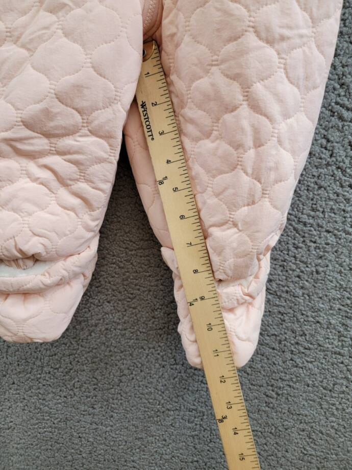 First Impressions Hooded Quilted Footed Snowsuit Baby Girls' 18M Pale Blush L/S