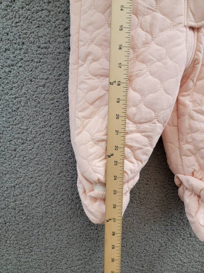 First Impressions Hooded Quilted Footed Snowsuit Baby Girls' 18M Pale Blush L/S