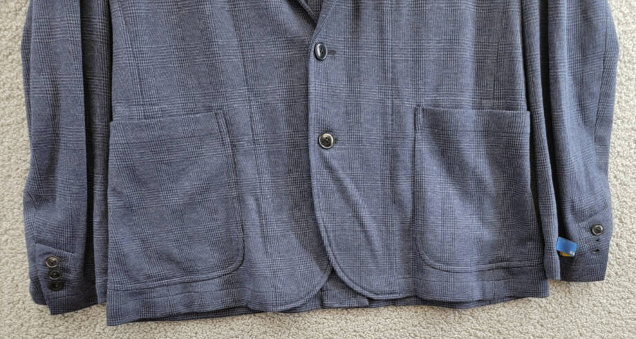 Polo Ralph Lauren Glen Plaid Blazer Mens M Navy Notch Lapels Single Vent Unlined