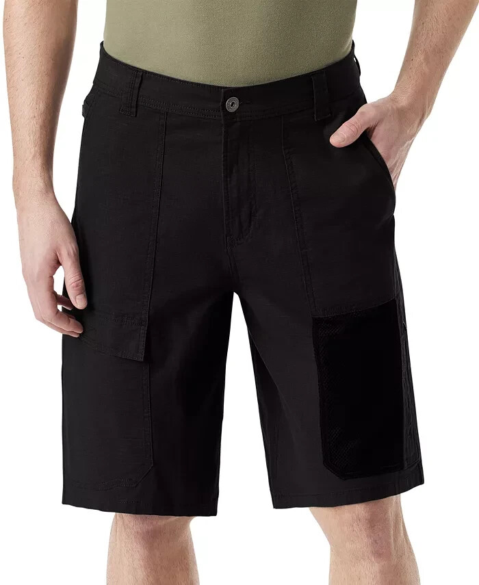 BASS OUTDOOR Carry-All Cargo Shorts Men's 32 Black Zip Fly With Button Closure