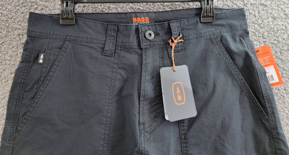 BASS OUTDOOR Carry-All Cargo Shorts Men's 32 Black Zip Fly With Button Closure
