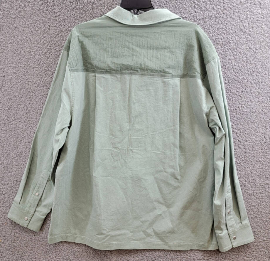 BASS OUTDOOR Relaxed Fit Worker Shirt Jacket Men's XL Lily Pad Point Collar L/S