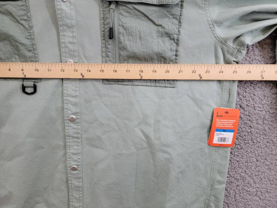 BASS OUTDOOR Relaxed Fit Worker Shirt Jacket Men's XL Lily Pad Point Collar L/S