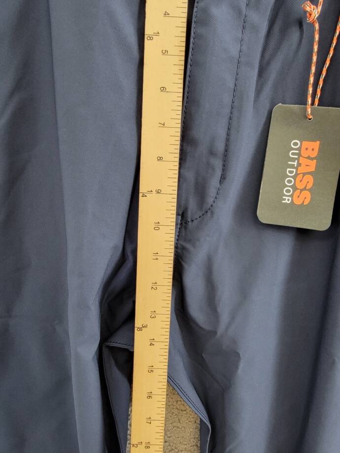 BASS OUTDOOR Slim-Straight Fit Traveler Pants Men's 38 Navy Blazer Zip & Button