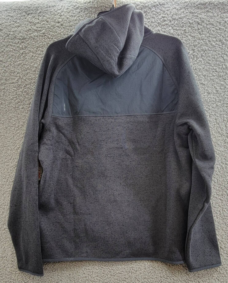 BASS OUTDOOR Regular-Fit Mixed-Media 1/4-Snap Hoodie Men's M Black Beauty L/S