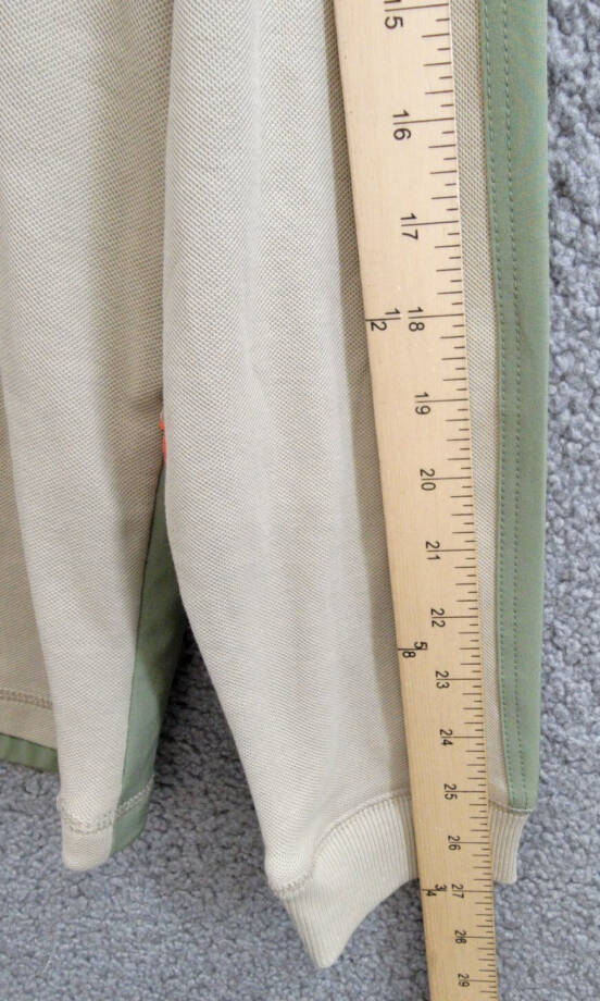 BASS OUTDOOR Hiker Henley Long-Sleeve Thermal Top Mens S Trench Coat Ribbed Cuff