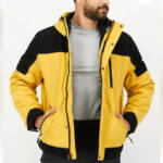 Club Room 3-in-1 All Weather Hooded Jacket Men's XL Yellow Snap Zip Closure L/S
