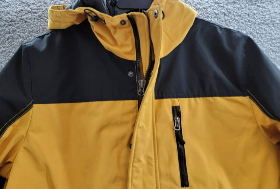 Club Room 3-in-1 All Weather Hooded Jacket Men's XL Yellow Snap Zip Closure L/S