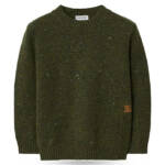 Burberry Wool Cashmere Blend Sweater Boys 6Y Loden Crewneck Long Sleeve Pullover