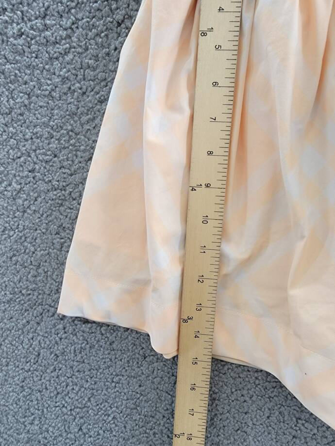Burberry Marcy Check Shorts Big Girls 14Y Pastel Peach Elastic Waist Pull On