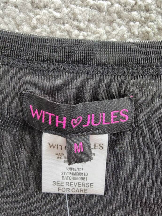 With Jules Open Front Cropped Shrug Big Girls' M Black Solid Long Sleeve Pull On