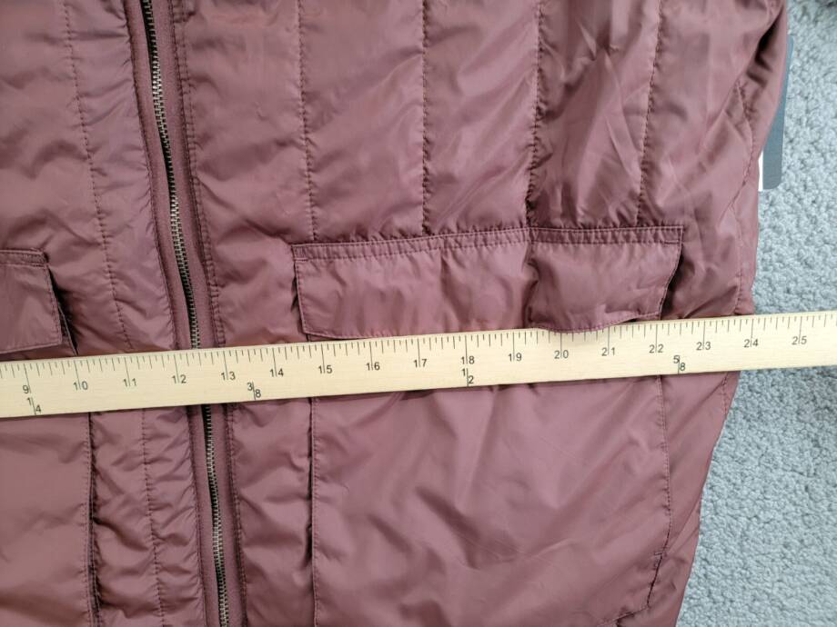 BASS OUTDOOR Reversible Zip Front Liner Jacket Men's XL Rum Raisin Long Sleeve