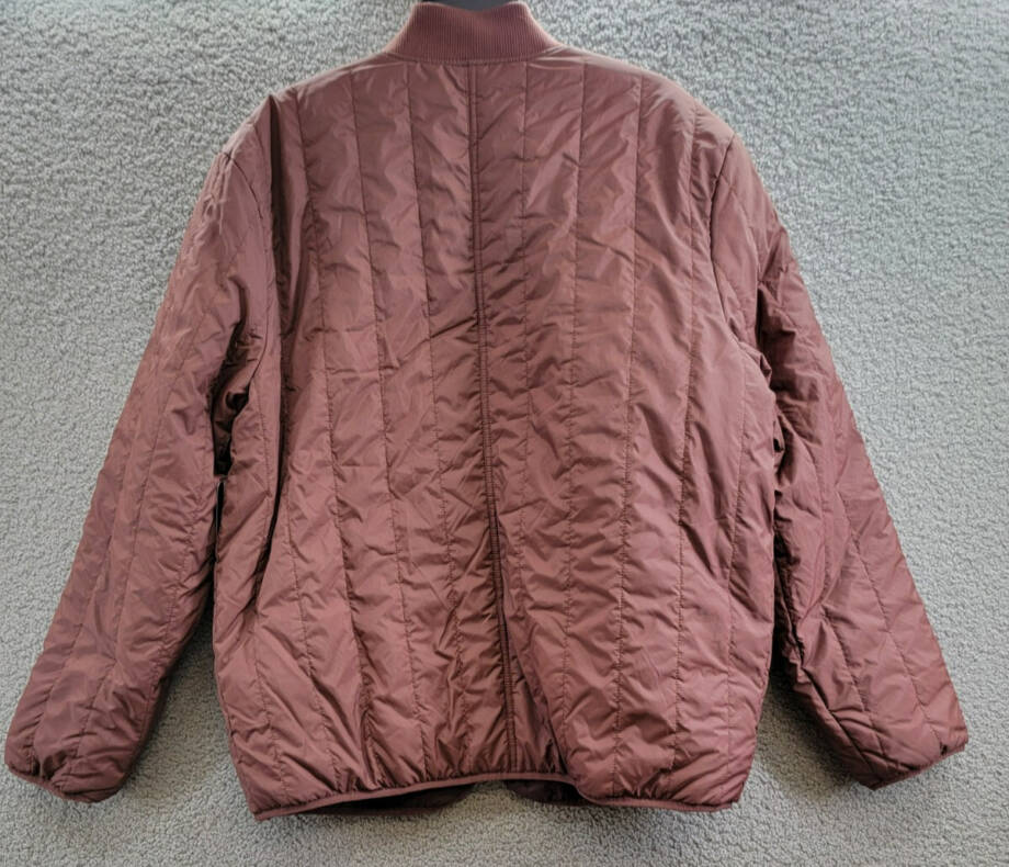 BASS OUTDOOR Reversible Zip Front Liner Jacket Men's XL Rum Raisin Long Sleeve