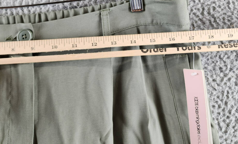 AQUA Pleated Cargo Pants Women's XL Basil Solid Side Pockets Button Zip Closure