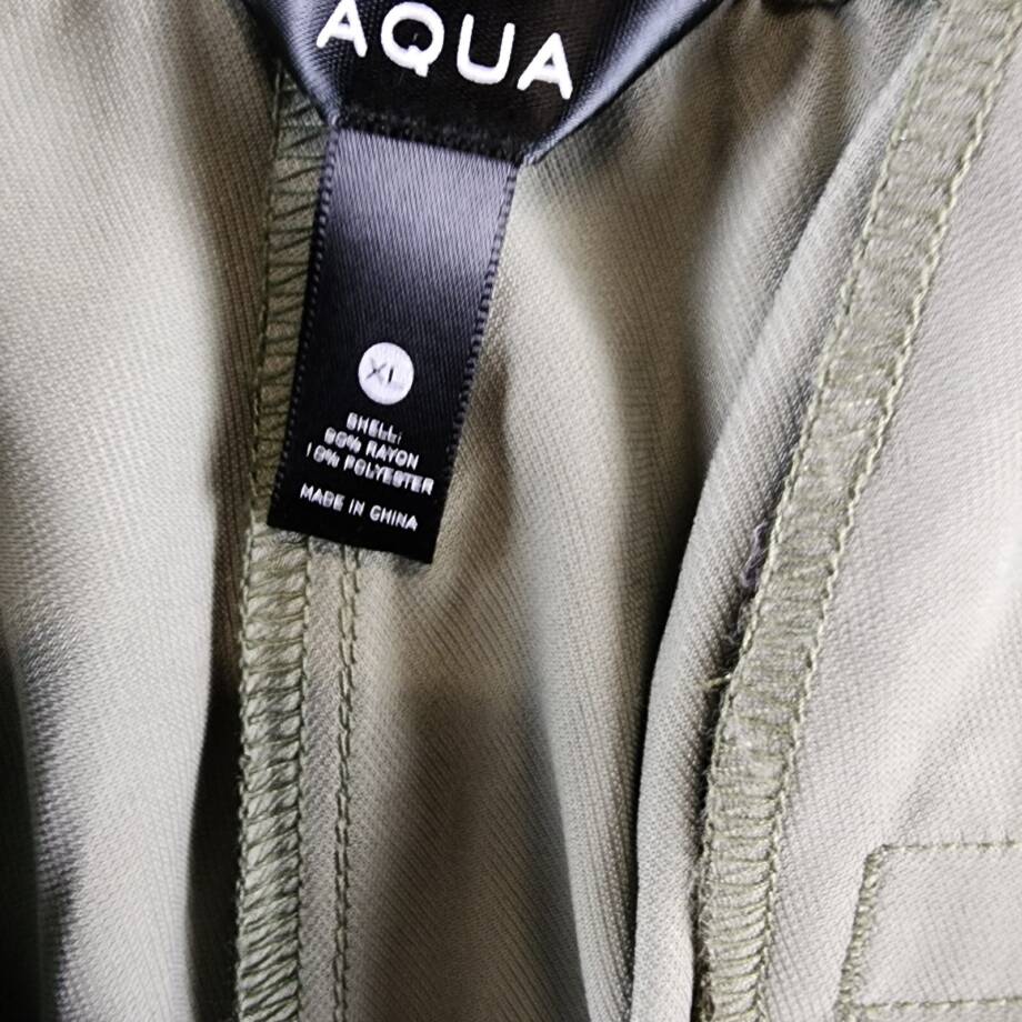 AQUA Pleated Cargo Pants Women's XL Basil Solid Side Pockets Button Zip Closure