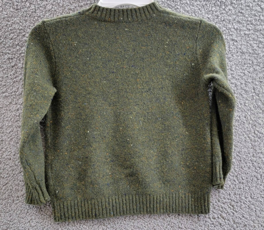 Burberry Wool Cashmere Blend Sweater Boys 6Y Loden Crewneck Long Sleeve Pullover