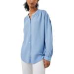 Rails Charlet Relaxed Fit Button Top Women's M Vista Blue Solid Long Sleeve