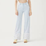 DL1961 x KSENIASCHNAIDER Zoie Fringe Wide-Leg Jeans Women's 24 Light Blue Denim