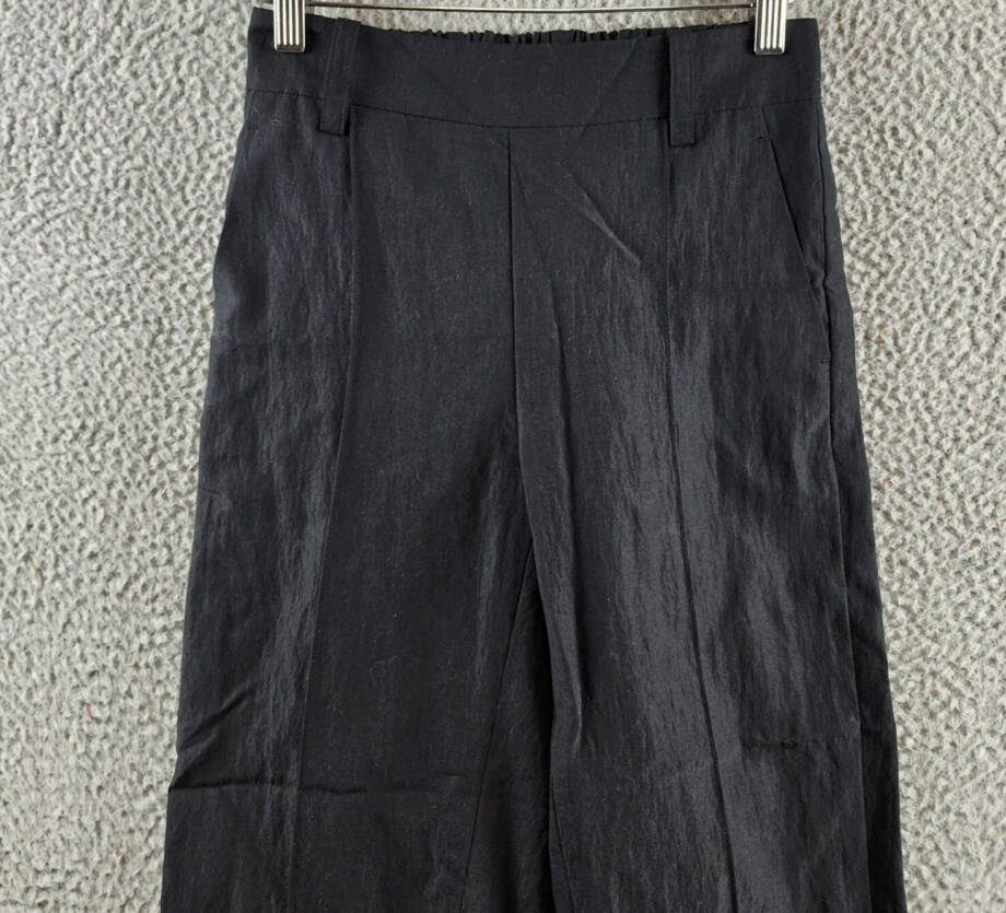 VINCE. Cropped Wool Blend Tapered Pants Women's XXS Black Elastic Waist Pull On