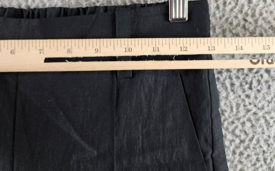 VINCE. Cropped Wool Blend Tapered Pants Women's XXS Black Elastic Waist Pull On